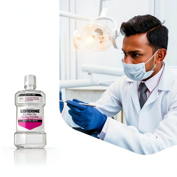 Listerine Clinical Solutions Sensitive Teeth Mouthwash 500ml Fresh-1