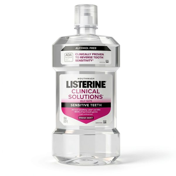 Listerine Clinical Solutions Sensitive Teeth Mouthwash 500ml Fresh-0
