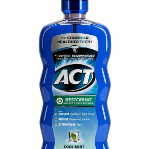 ACT Restoring Fluoride Mouthwash Cool Mint 18 oz Bottle-0