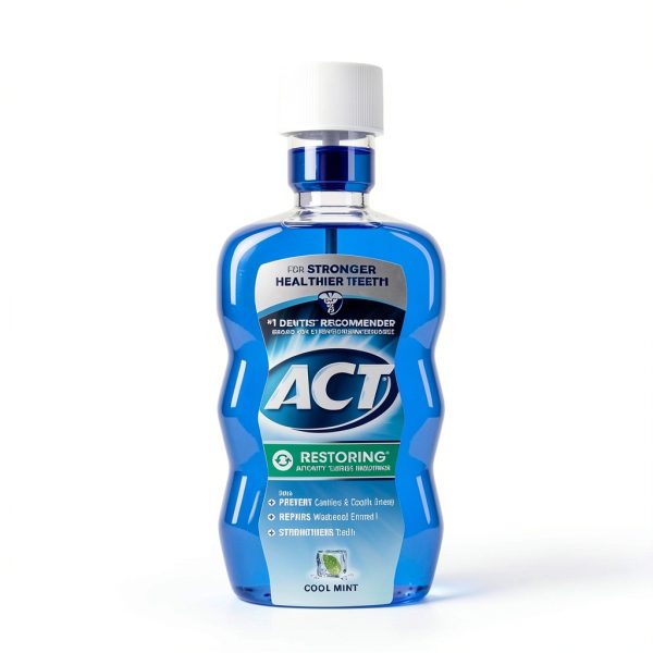 ACT Restoring Fluoride Mouthwash Cool Mint 18 oz Bottle-3