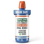 TheraBreath Fresh Breath Oral Rinse Icy Mint 1L Alcohol-Free ADA-0