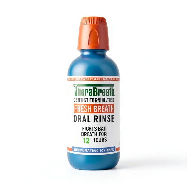 TheraBreath Fresh Breath Oral Rinse Icy Mint 1L Alcohol-Free ADA-5
