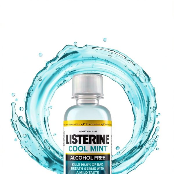 Listerine Zero Alcohol Mouthwash Cool Mint 3.2 fl oz Alcohol-Free Care-1