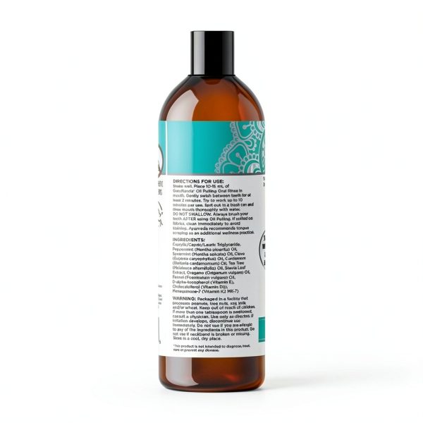 GuruNanda Oil Pulling Mouthwash 8 oz Alcohol-Free 7 Essential Oils-8
