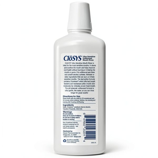 CloSYS Ultra Sensitive Mouthwash 32 Oz AlcoholFree-1