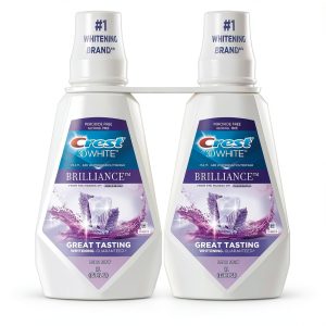 Crest Mouthwash 3D White Brilliance Alcohol Free Clean Mint 2x1L-0