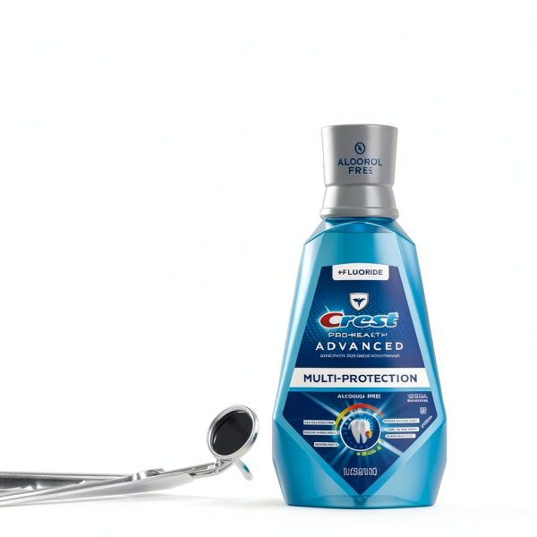 Crest Pro-Health Advanced Mouthwash, Alcohol Free, Multi-Protection, Fresh Mint, 1 L (33.8 fl oz), Pack of 2, Blue-6