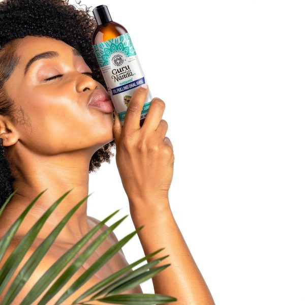 GuruNanda Oil Pulling Mouthwash 8 oz Alcohol-Free 7 Essential Oils-7